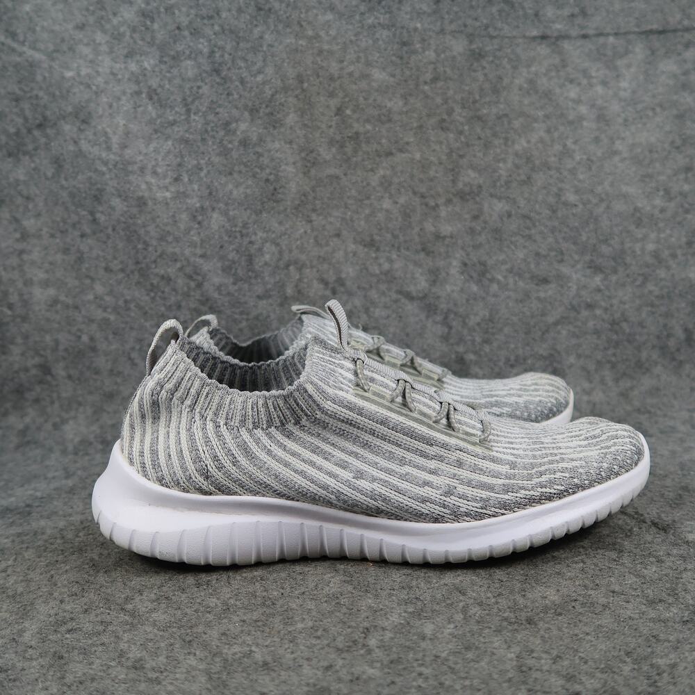 Tiosebon Shoes Womens 6 Slip On Sneakers Knit Active Casual Comfort Bungee Gray
